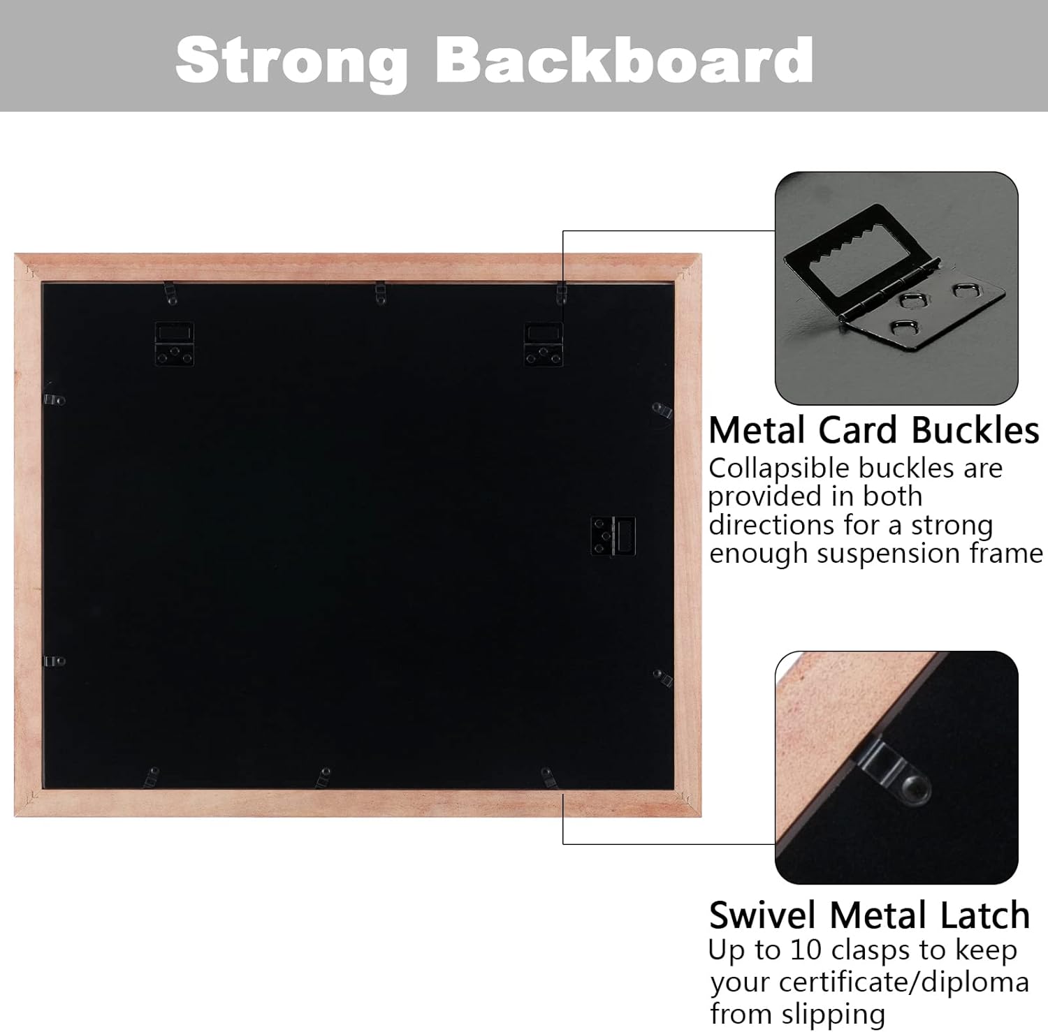 Size 14x17 Diploma Frame 14 x 17 with Mat Solid Wood Display Document/Certificate 16x20 without Mat and Picture 17x14 with Black Over Gold Mat | Wall Hangers,New Zealand Cypress,HD Glass,Mahogany